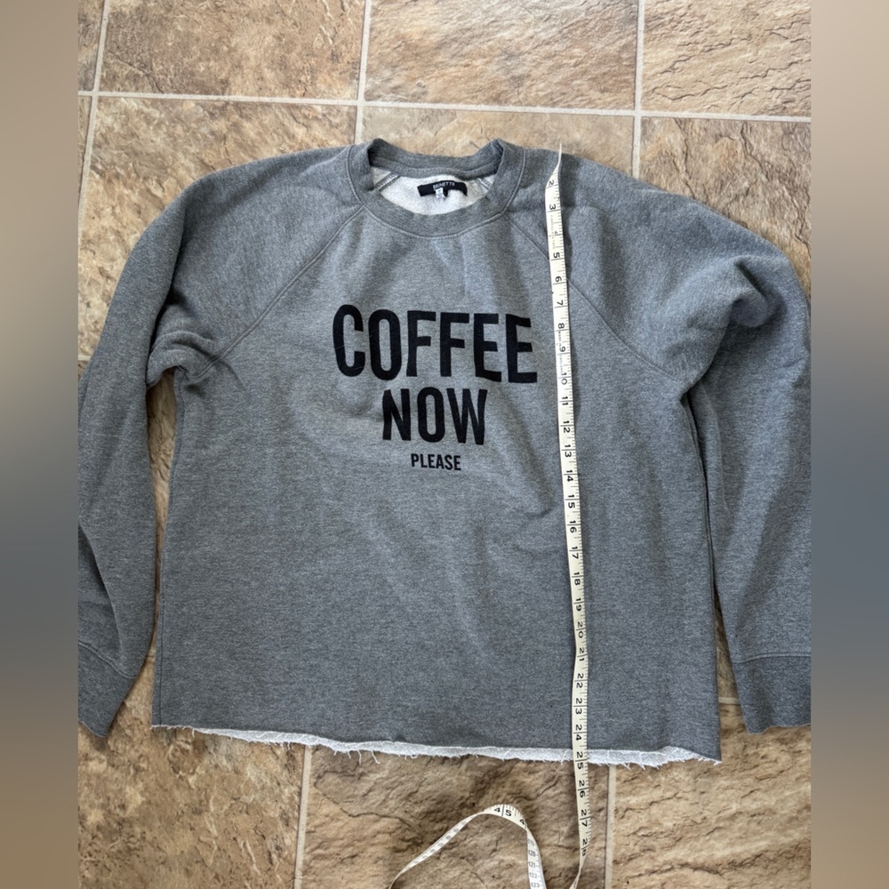 Brunette The Label Gray Crewneck Sweater Casual Cotton Blend